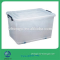 32L Transparent Plastic Storage Box with Lid& Wheels